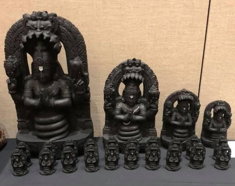 Patanjali Composite Black Stone Statues